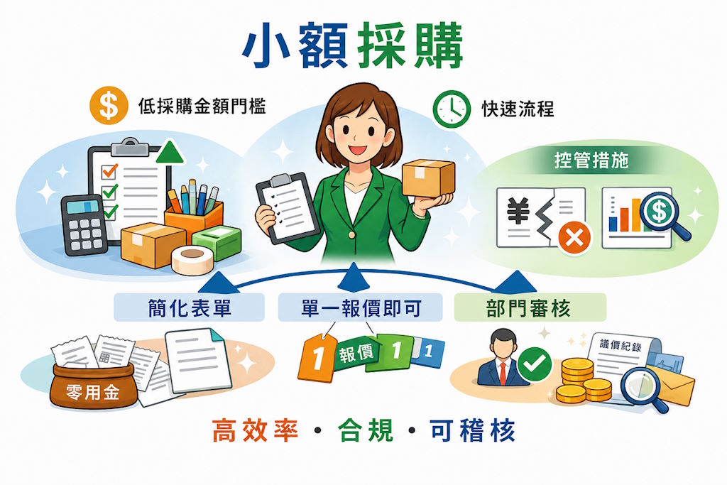 採購系統中之小額採購作業：簡化流程與控管機制