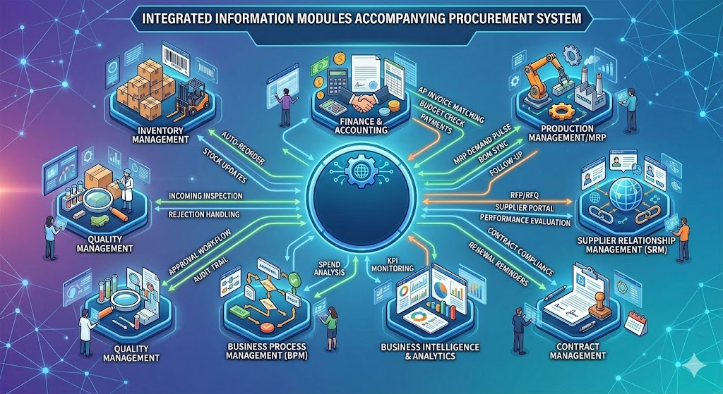 物料採購系統須配合的資訊模組應用