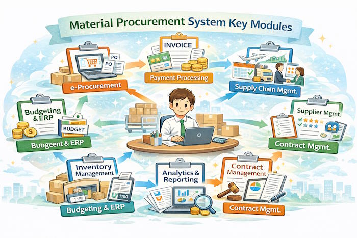 物料採購系統須配合的資訊模組應用