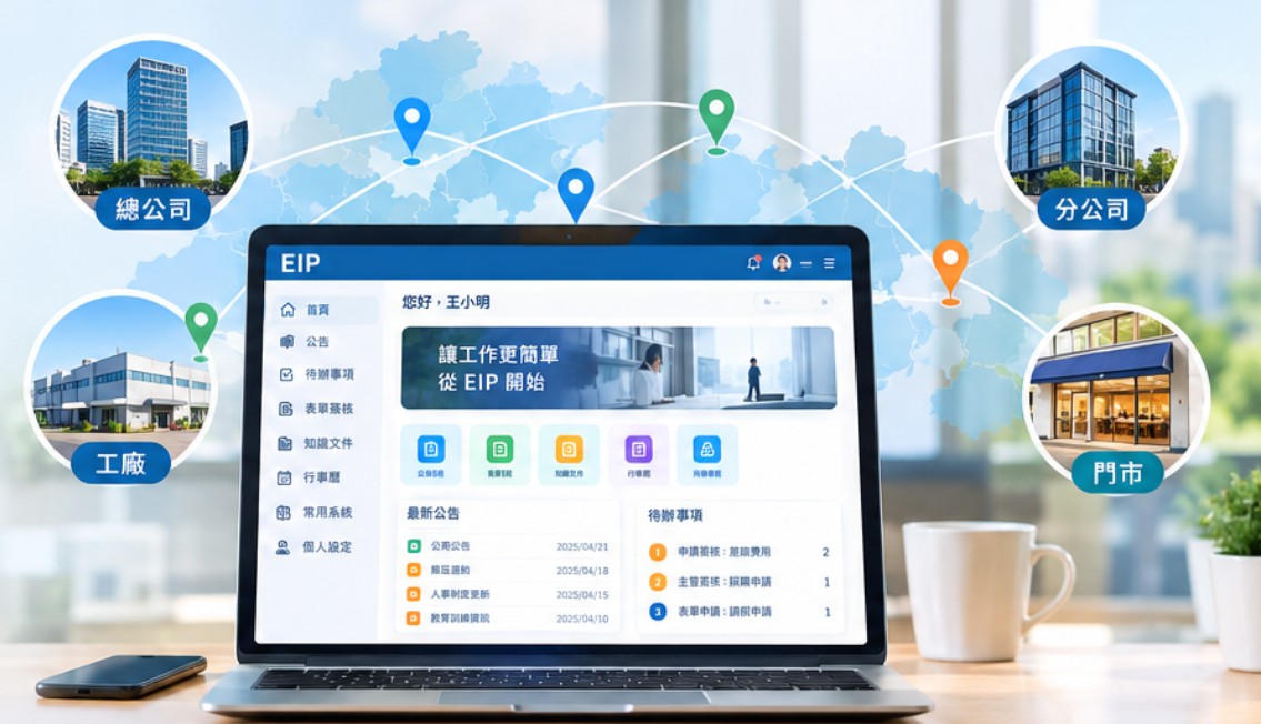 跨據點企業如何透過 EIP 統一資訊與工作服務？從總公司到分公司建立一致的數位入口